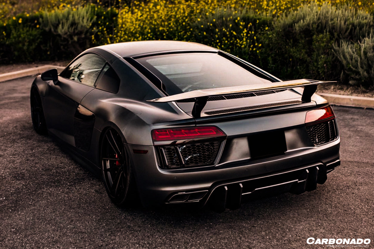 2018 R8 Rear 2016-2019 Audi R8 Carbon Fiber Rear Diffuser Carbonado (VRS) Fits Coupe ...