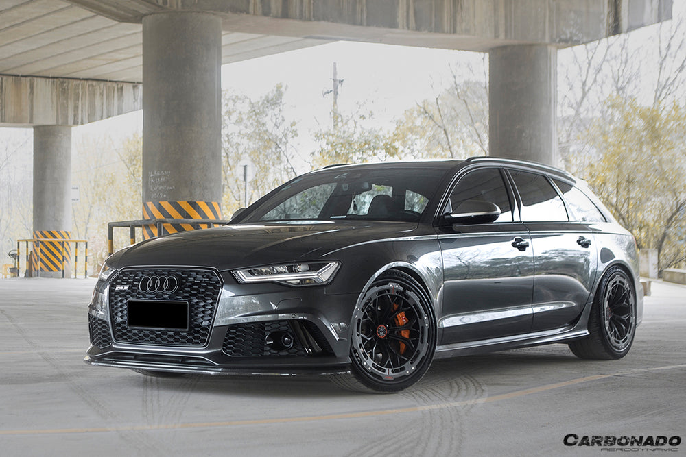 Faldón delantero de fibra de carbono estilo MN de Audi RS6 Avant 2013-2018