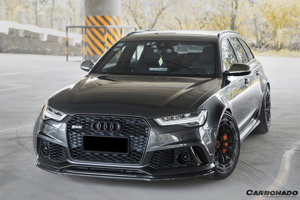 Faldón delantero de fibra de carbono estilo MN de Audi RS6 Avant 2013-2018