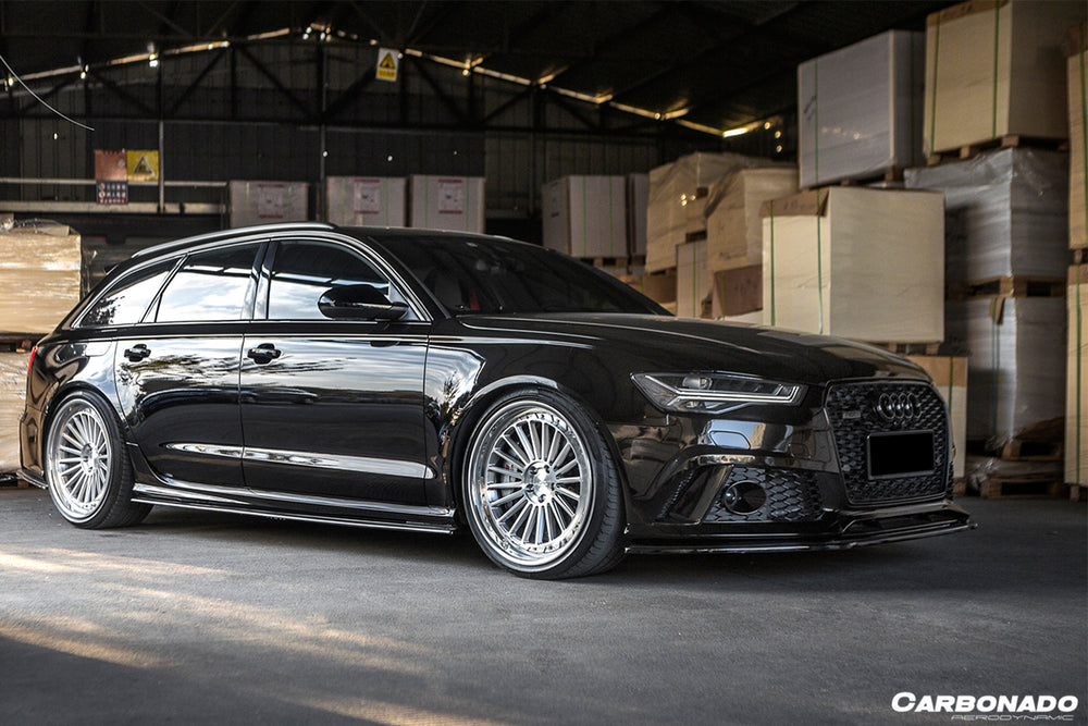 Faldón delantero de fibra de carbono estilo MN de Audi RS6 Avant 2013-2018