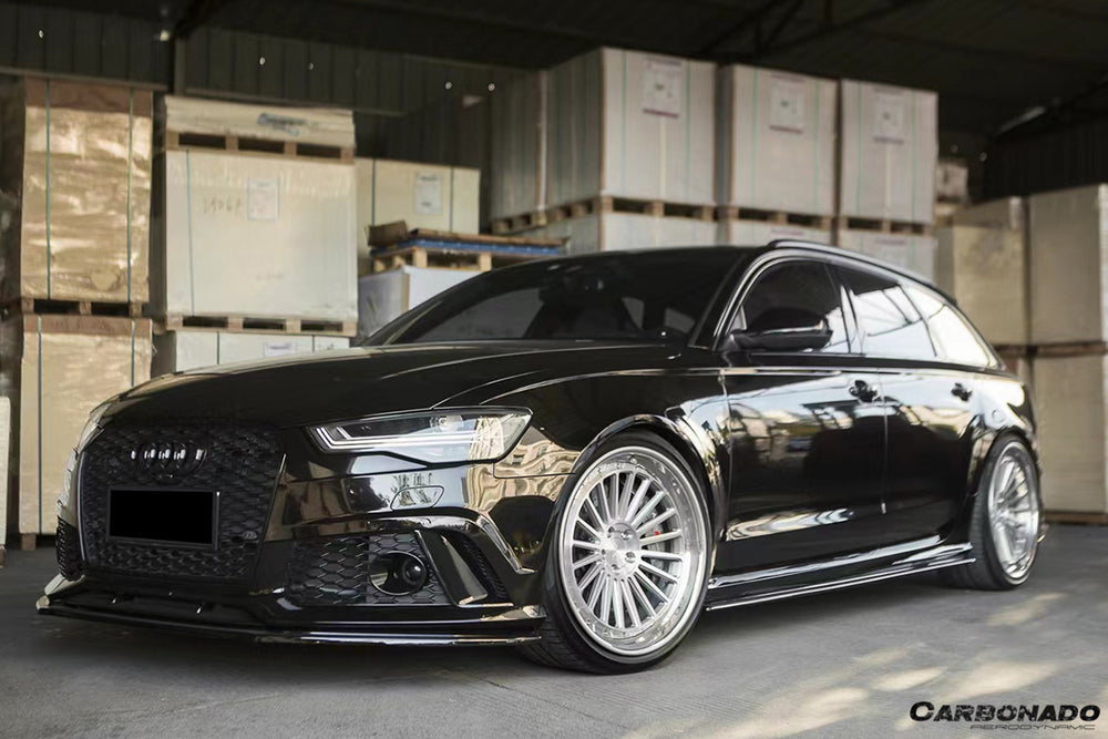 Faldón delantero de fibra de carbono estilo MN de Audi RS6 Avant 2013-2018