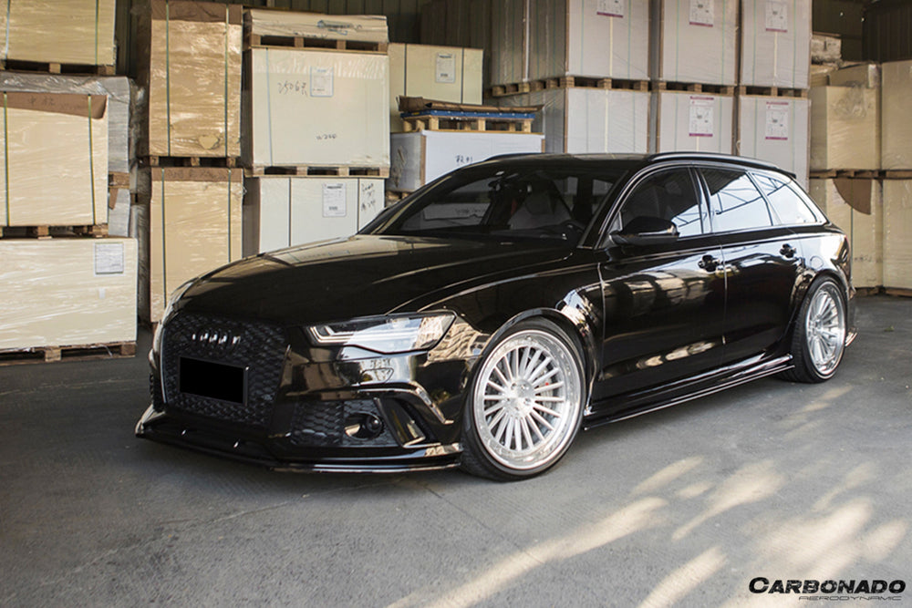Faldón delantero de fibra de carbono estilo MN de Audi RS6 Avant 2013-2018