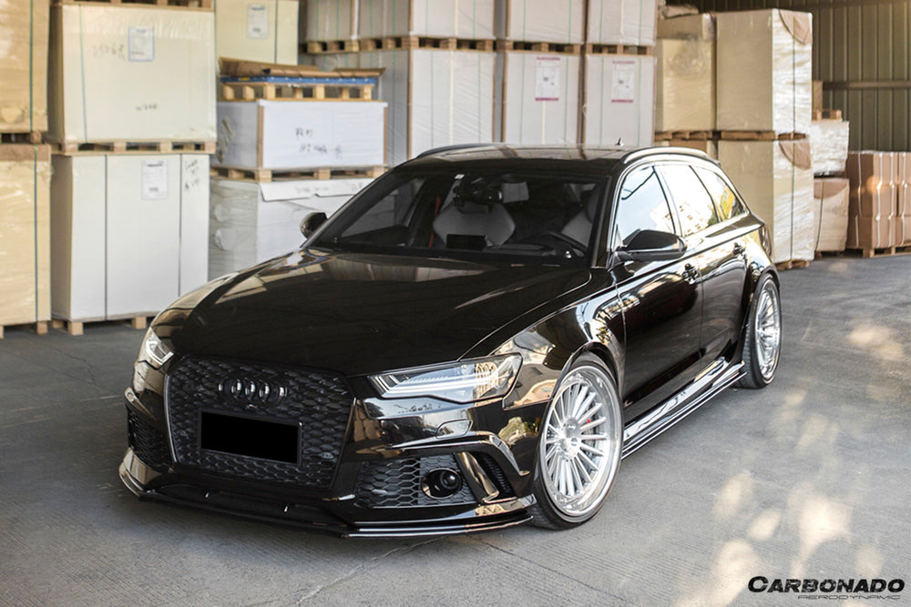 Faldón delantero de fibra de carbono estilo MN de Audi RS6 Avant 2013-2018