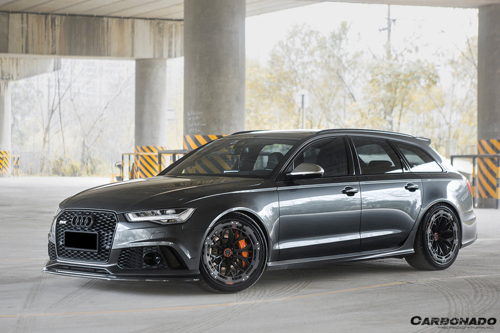 Faldón delantero de fibra de carbono estilo MN de Audi RS6 Avant 2013-2018