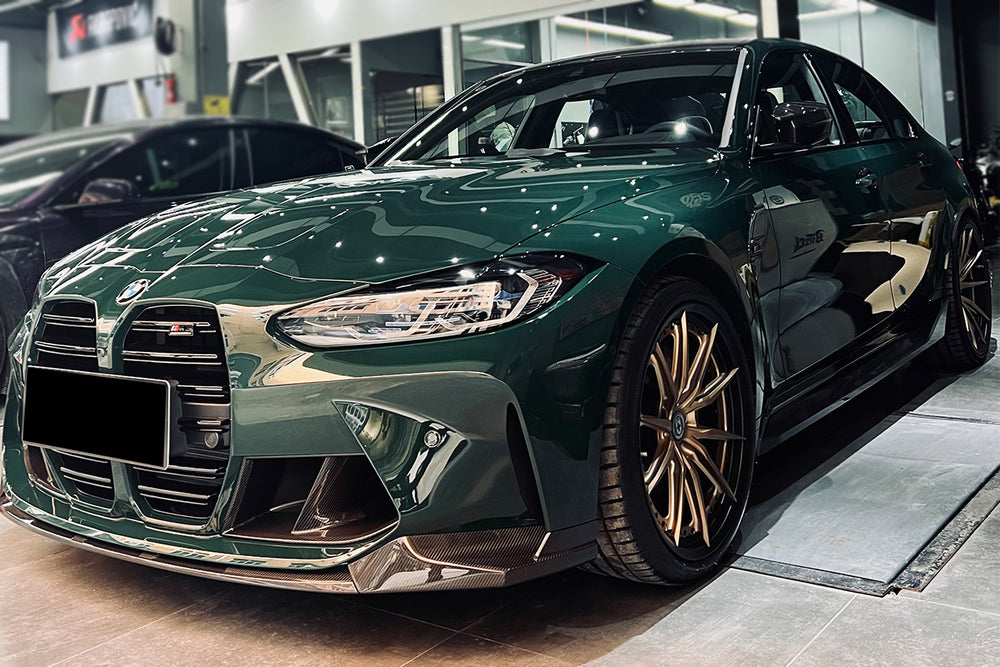 Faldones laterales de fibra de carbono estilo MP para BMW M3 G80 2021 en adelante
