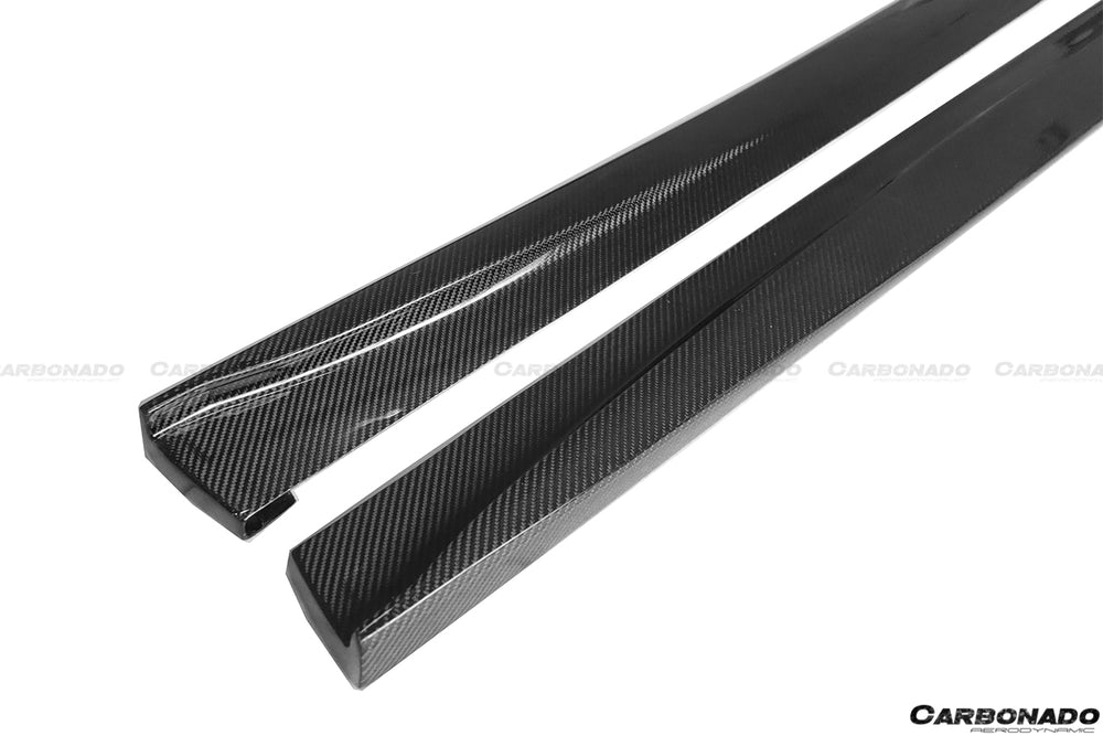 Faldones laterales de fibra de carbono estilo VA para BMW M4 F82 2014-2020