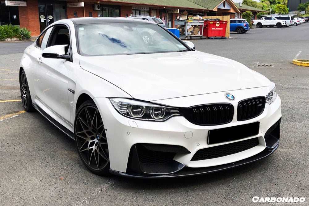 Faldones laterales de fibra de carbono estilo VA para BMW M4 F82 2014-2020