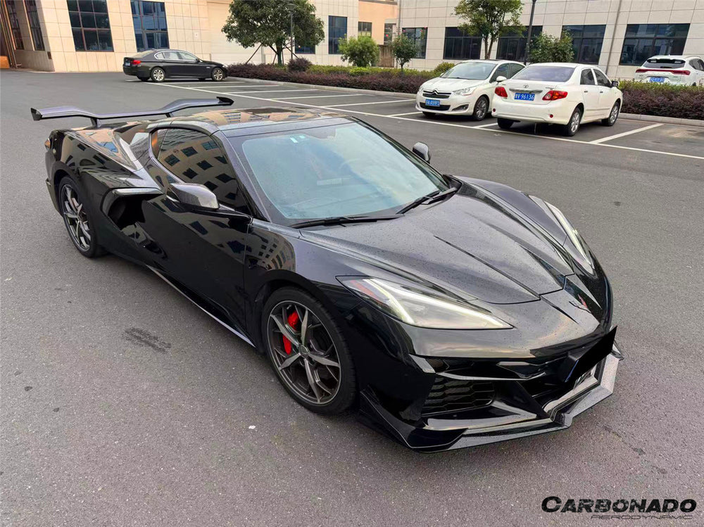 Faldón delantero de fibra de carbono con aletas para Corvette C7 Z51 Z06 Grandsport 2013-2019