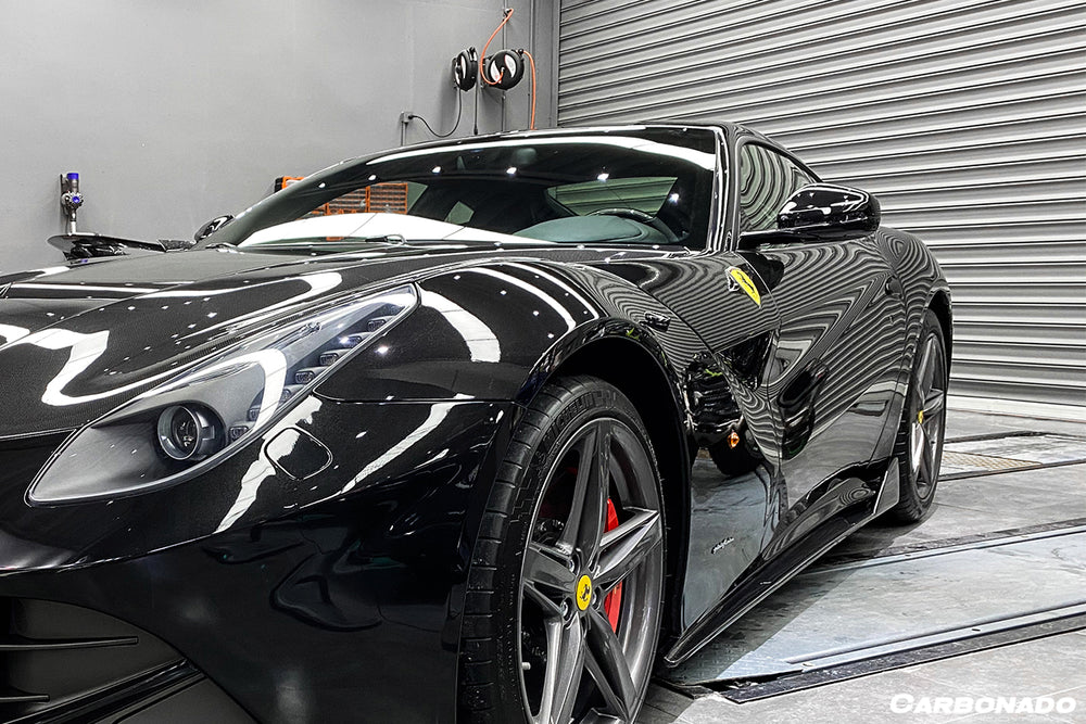 Faldones laterales de fibra de carbono estilo DC para Ferrari F12 Berlinetta 2012-2017