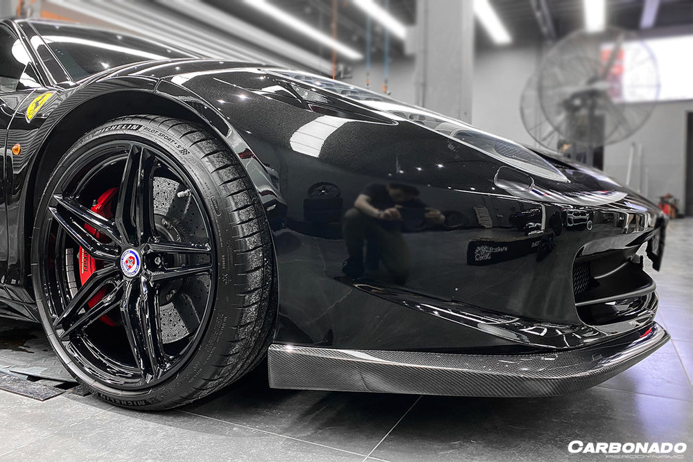 2010-2015 Ferrari 458 Coupe & Spider AP Style Carbon Fiber Front Lip