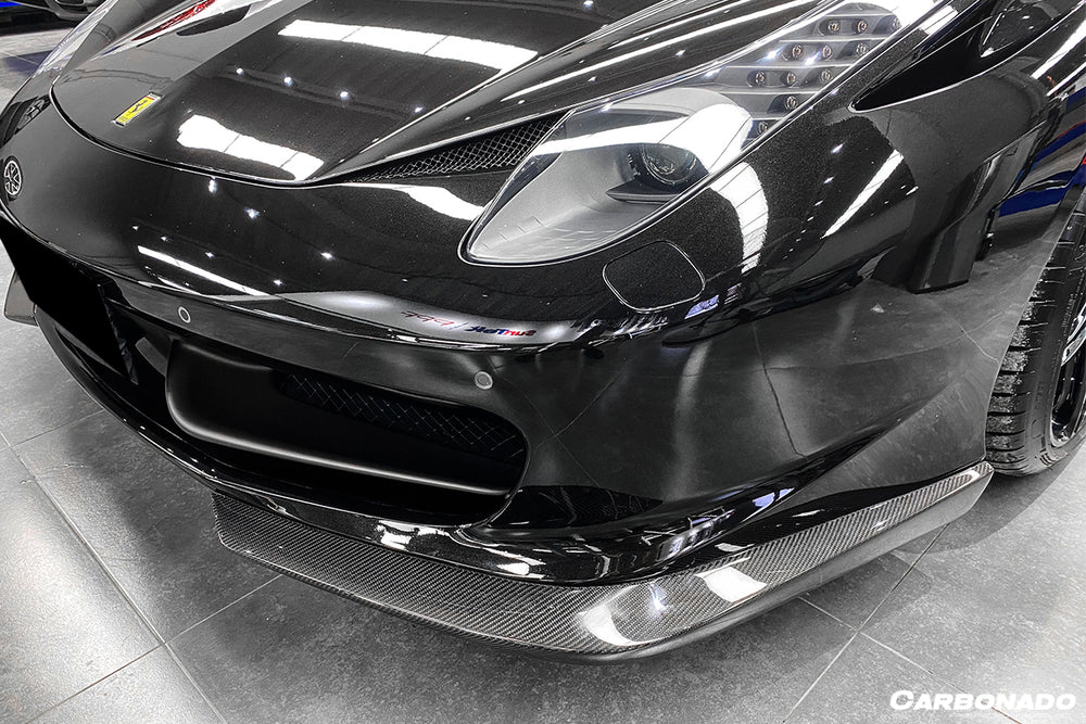 2010-2015 Ferrari 458 Coupe & Spider AP Style Carbon Fiber Front Lip