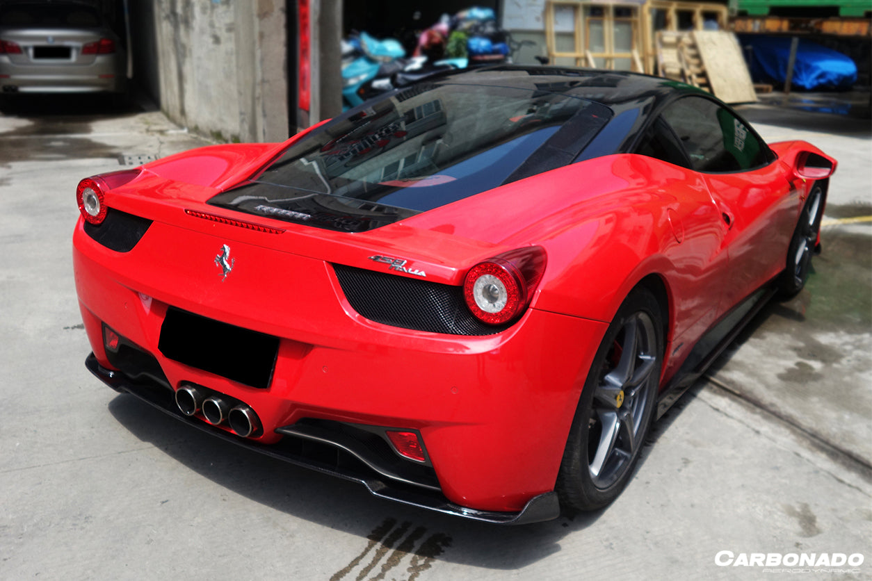 458 Rear Mesh 2010-2015 Ferrari 458 Italia and Spider Carbon Fiber Rear Diffuser Lip ...