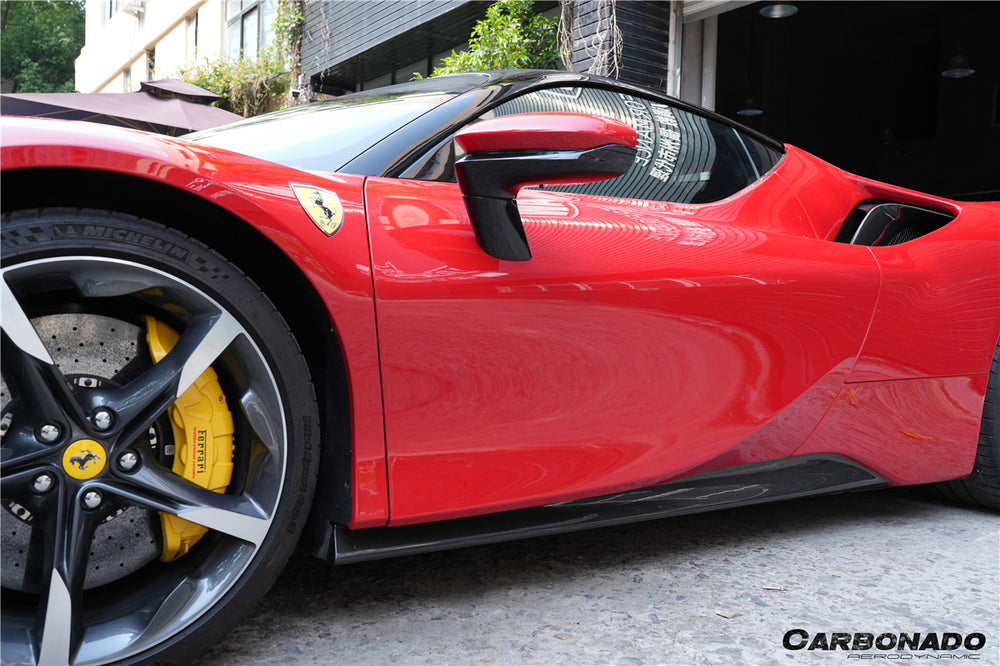 Faldones laterales de fibra de carbono para autoclave estilo OE Ferrari SF90 Stradale 2020 en adelante