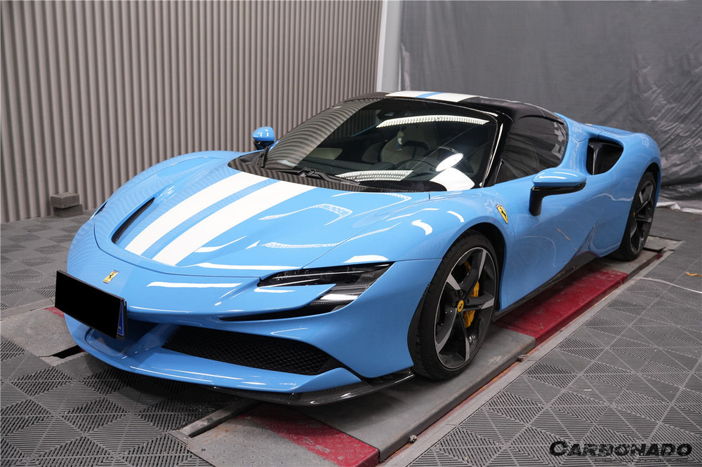 Faldones laterales de fibra de carbono para autoclave estilo OE Ferrari SF90 Stradale 2020 en adelante