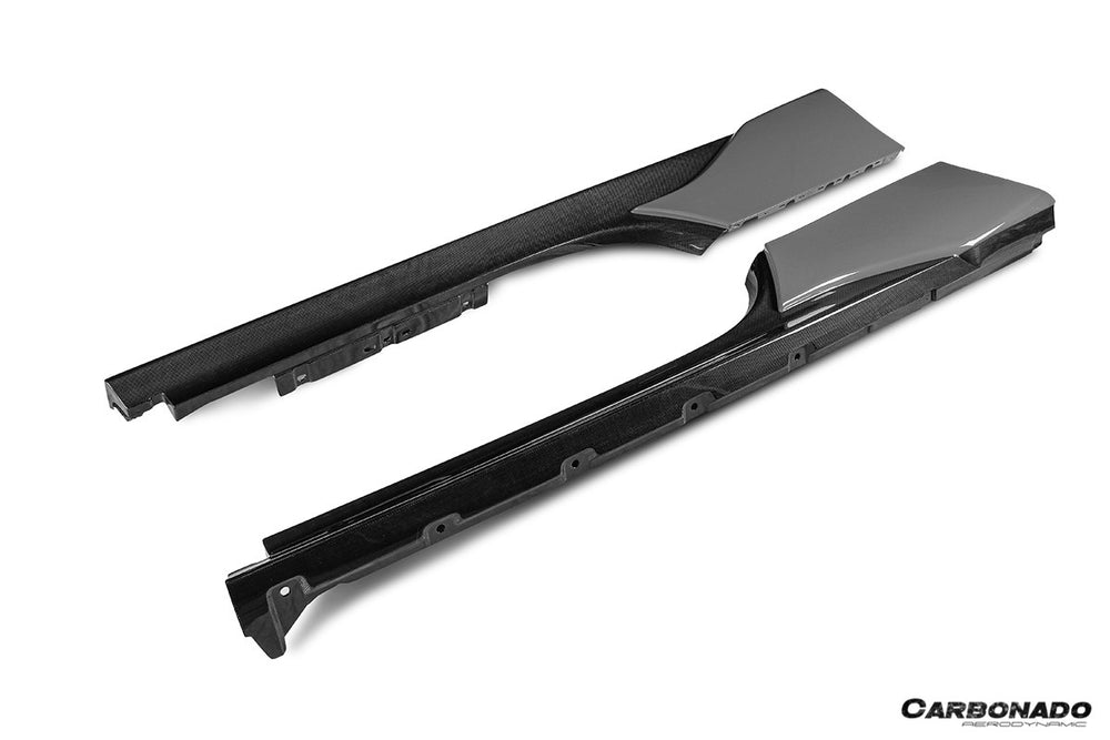 Faldones laterales de fibra de carbono para autoclave estilo OE Ferrari SF90 Stradale 2020 en adelante