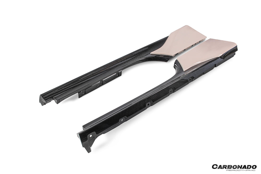 Faldones laterales de fibra de carbono para autoclave estilo OE Ferrari SF90 Stradale 2020 en adelante