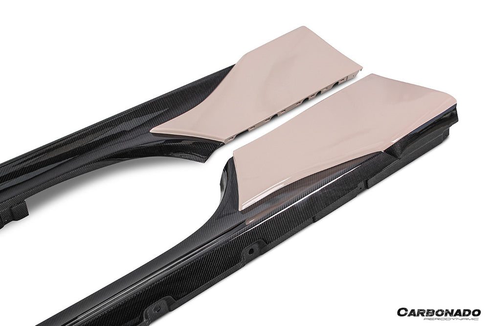 Faldones laterales de fibra de carbono para autoclave estilo OE Ferrari SF90 Stradale 2020 en adelante