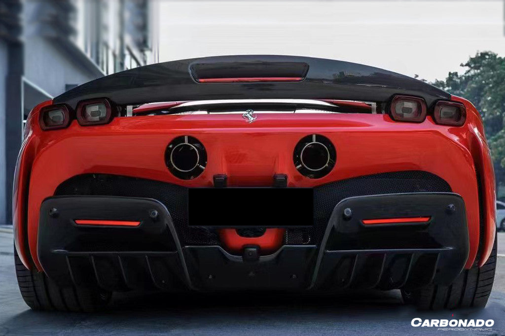 Ferrari Rear Defuser 2020-UP Ferrari SSF90 Stradale OE Style Autoclave Carbon Fiber Rear ...