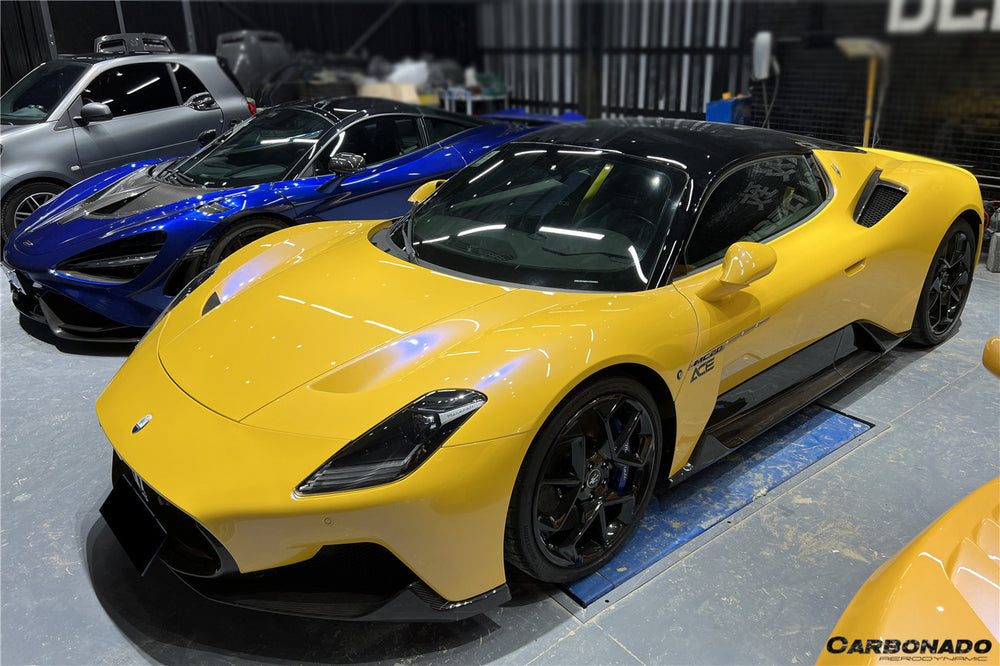 2020-UP Maserati MC20 NVT Style Dry Carbon Fiber Quarter Panel Side Vent Scoops