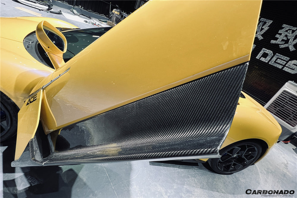 2020-UP Maserati MC20 OE Dry Carbon Fiber Side Skirts