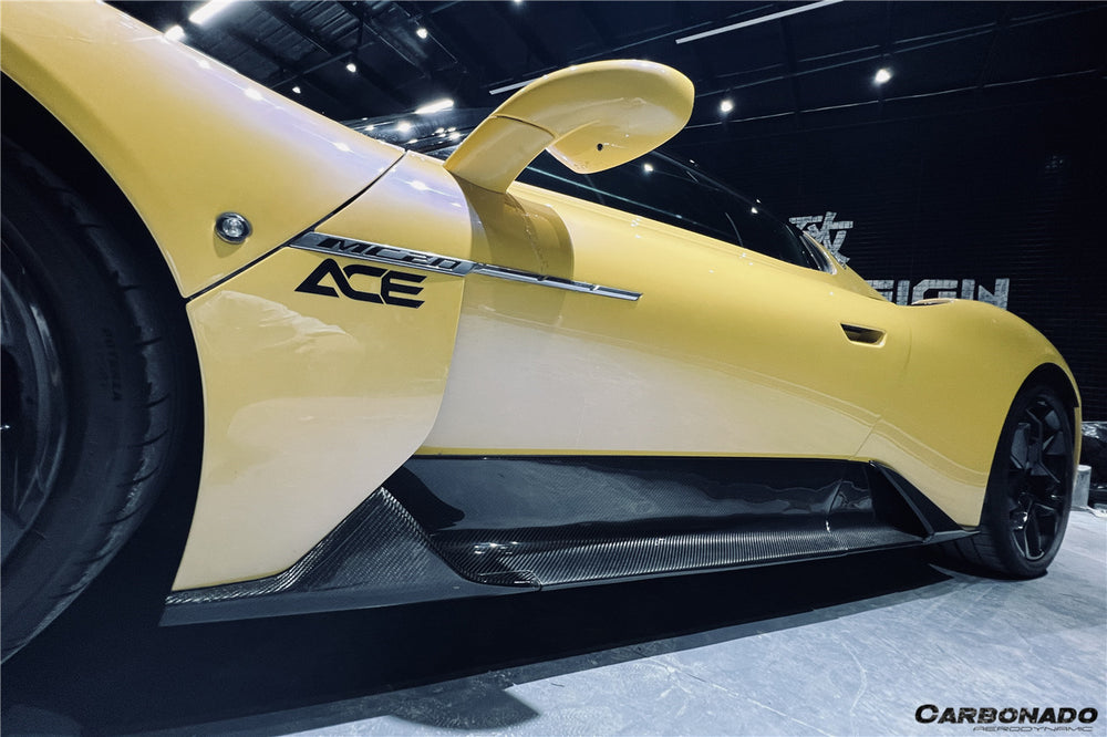 2020-UP Maserati MC20 OE Dry Carbon Fiber Side Skirts