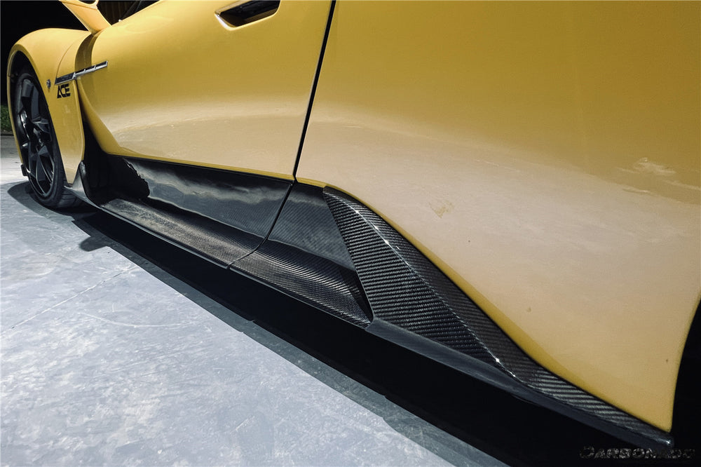 2020-UP Maserati MC20 OE Dry Carbon Fiber Side Skirts