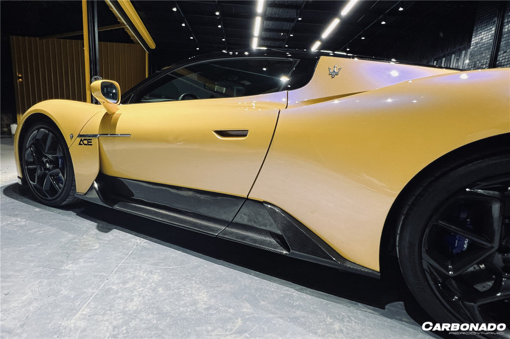 2020-UP Maserati MC20 OE Dry Carbon Fiber Side Skirts