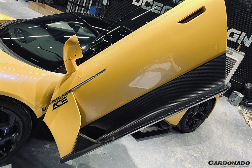 2020-UP Maserati MC20 OE Dry Carbon Fiber Side Skirts
