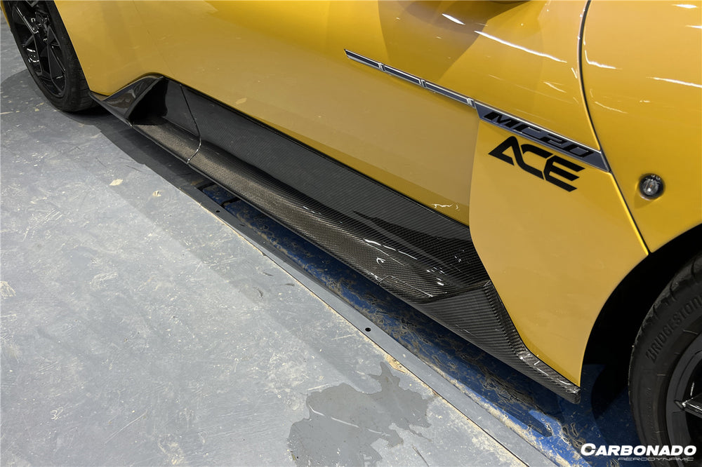 2020-UP Maserati MC20 OE Dry Carbon Fiber Side Skirts