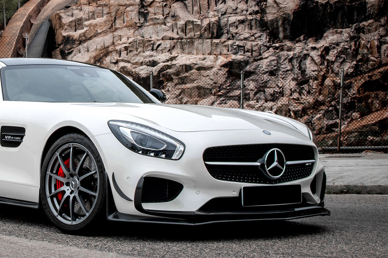 2015-2017 Mercedes Benz AMG GT GTS RS Style Carbon Fiber Front Canards