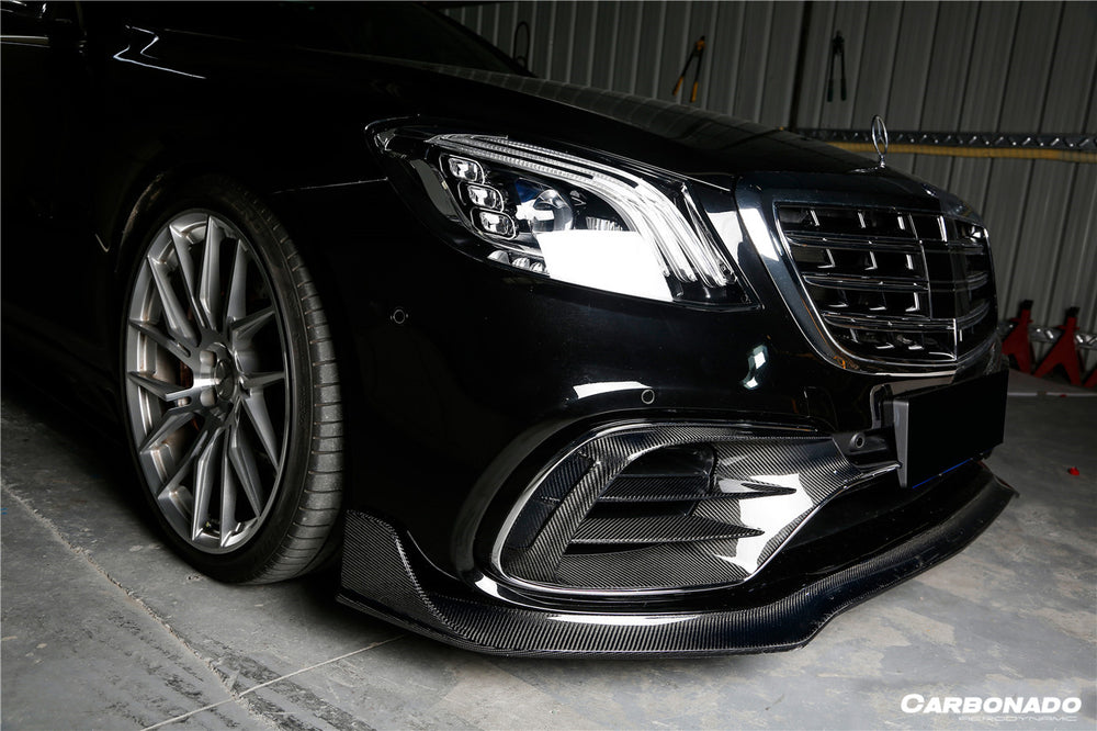 Ventilaciones de parachoques delantero estilo MSY del sedán Mercedes Benz S63 W222 2017-2020