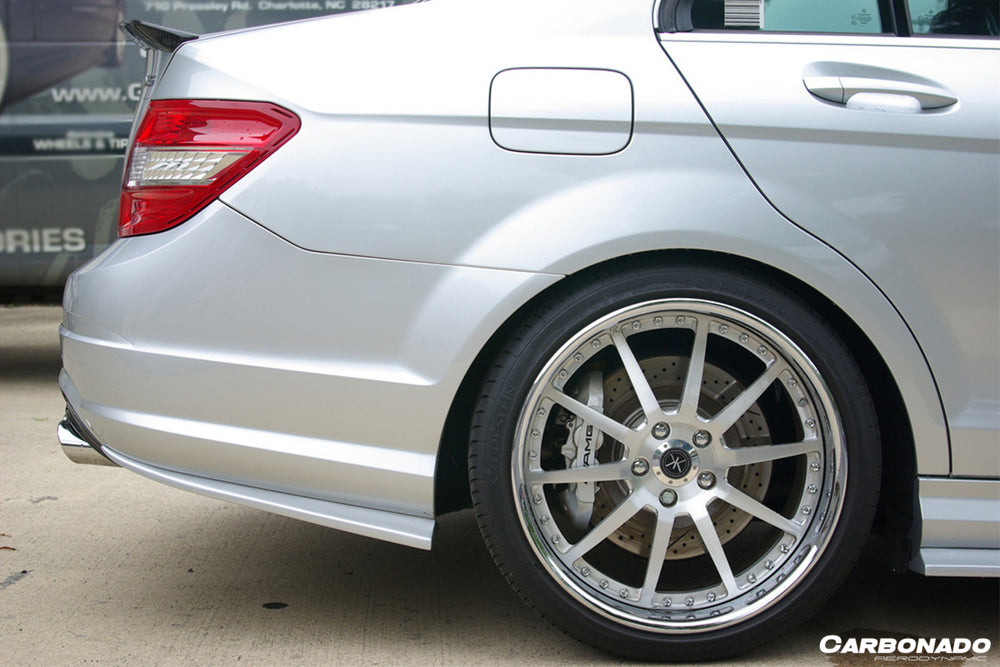 2012-2014 Mercedes Benz W204 C63 AMG RZS Style Carbon Fiber Rear Bumper Caps