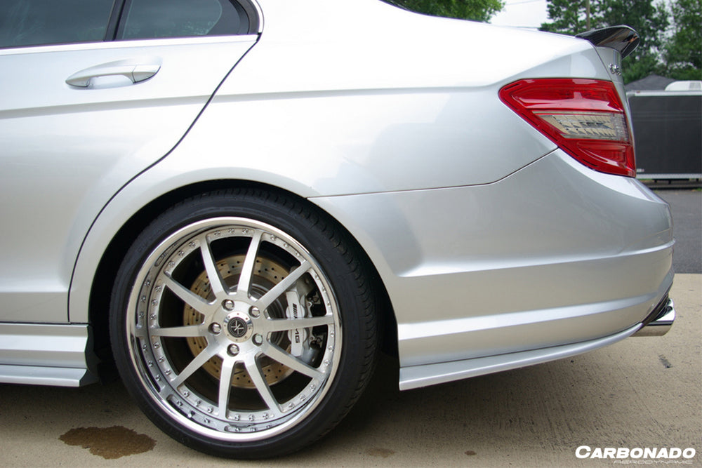 2012-2014 Mercedes Benz W204 C63 AMG RZS Style Carbon Fiber Rear Bumper Caps