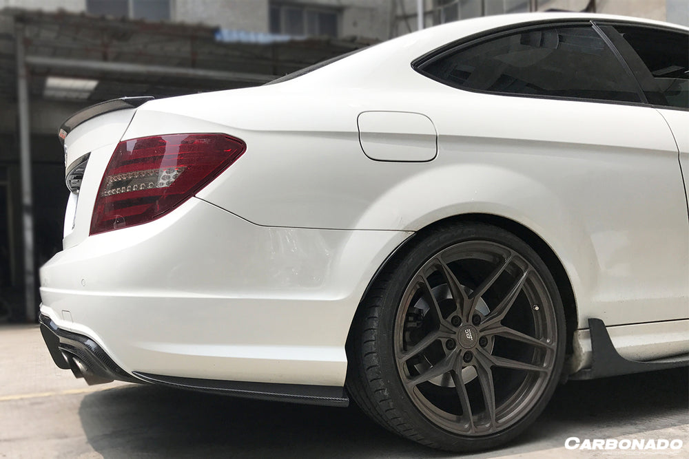 2012-2014 Mercedes Benz W204 C63 AMG RZS Style Carbon Fiber Rear Bumper Caps