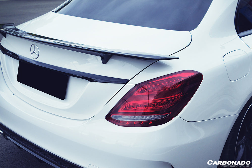 Rear Spoiler For 2015-2020 Mercedes W205 C-Class – Gloss Black ABS Trunk Wing, PSM Style - View #2
