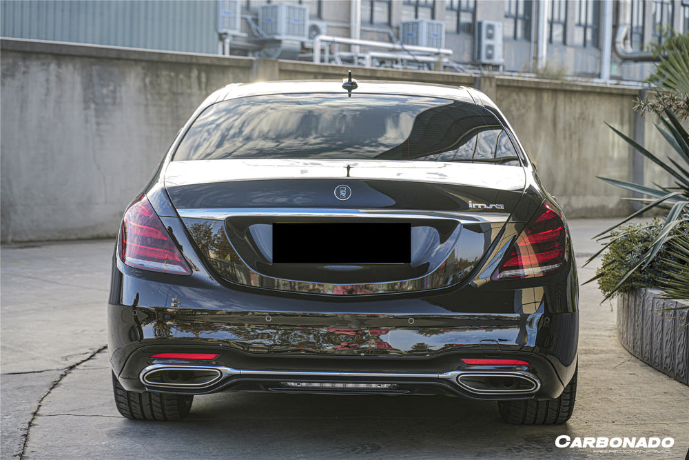 W222 Rear Diffuser Carbonado 2018-2020 Mercedes Benz W222 Facelift Sedan IA Style Rear ...