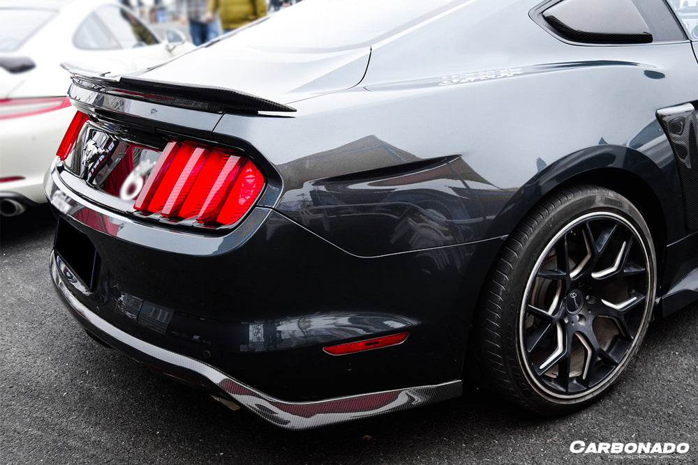 thumbnail image 2 of Matte Black Rear Diffuser For 2015-2017 Ford Mustang GT / EcoBoost - GT500 Style Bumper Lip 2 of 3