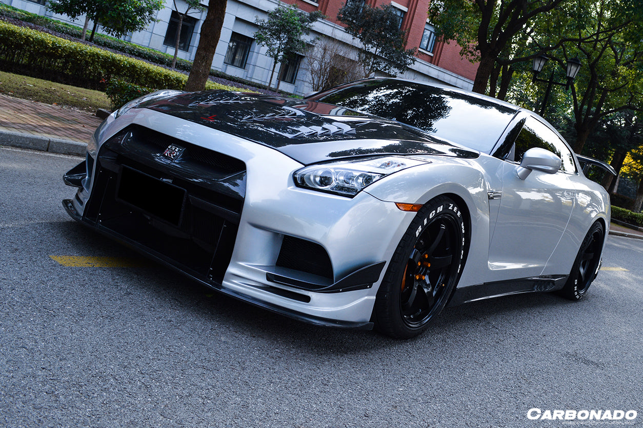2008-2023 Nissan GTR R35 CBA DBA TPR Style Partial Carbon Fiber Front Bumper - DarwinPRO Aerodynamics