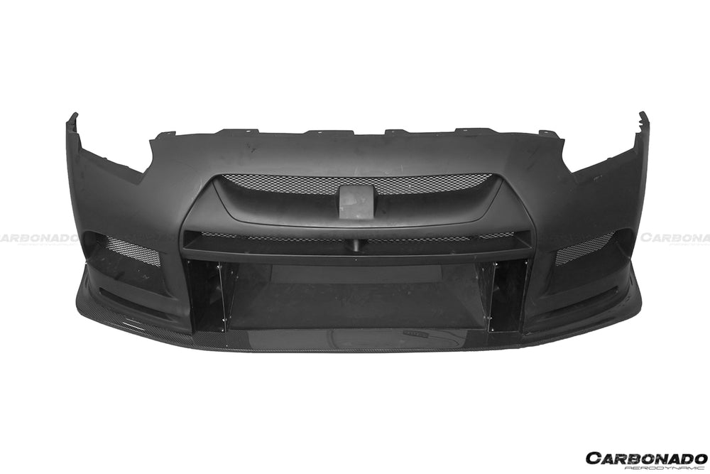 2008-2023 Nissan GTR R35 CBA DBA TPR Style Partial Carbon Fiber Front Bumper - DarwinPRO Aerodynamics