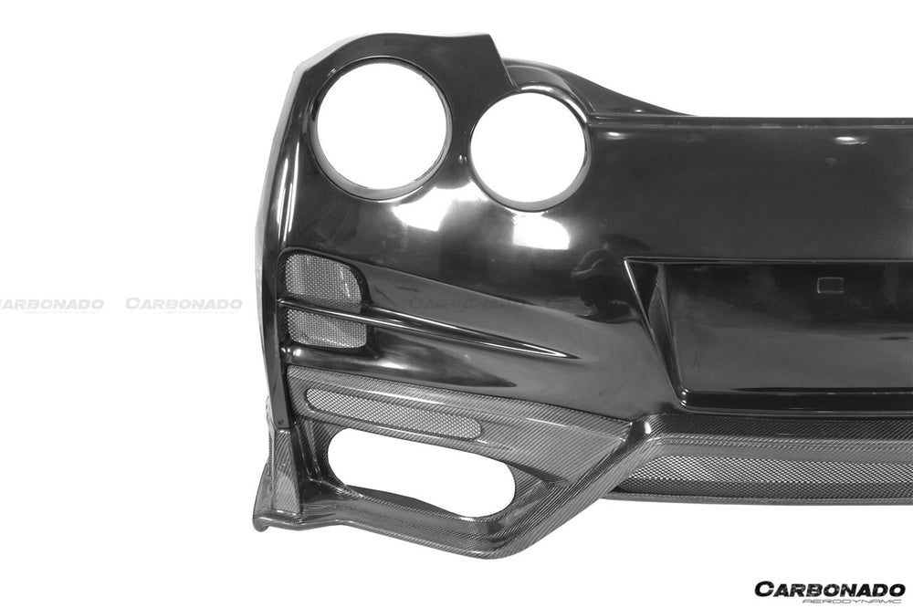 Parachoques trasero estilo TS con difusor y aletas para Nissan GTR R35 CBA/DBA/EBA 2008-2022