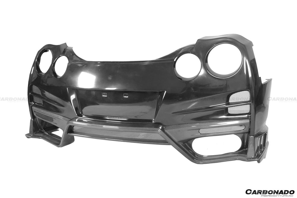 Parachoques trasero estilo TS con difusor y aletas para Nissan GTR R35 CBA/DBA/EBA 2008-2022