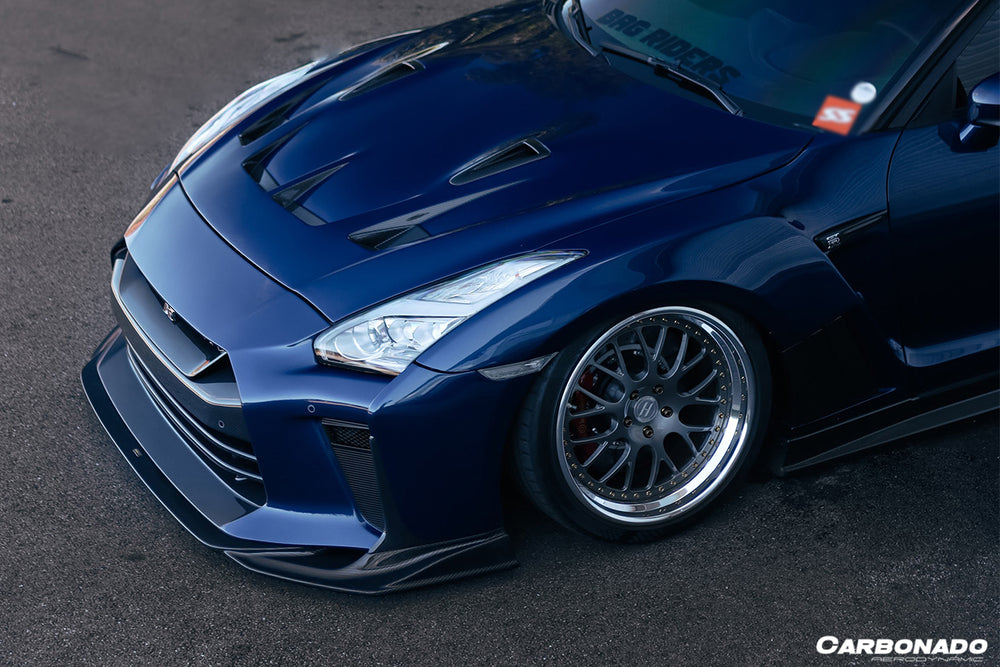 Parachoques delantero estilo TS Nissan GTR R35 CBA/DBA/EBA 2008-2022