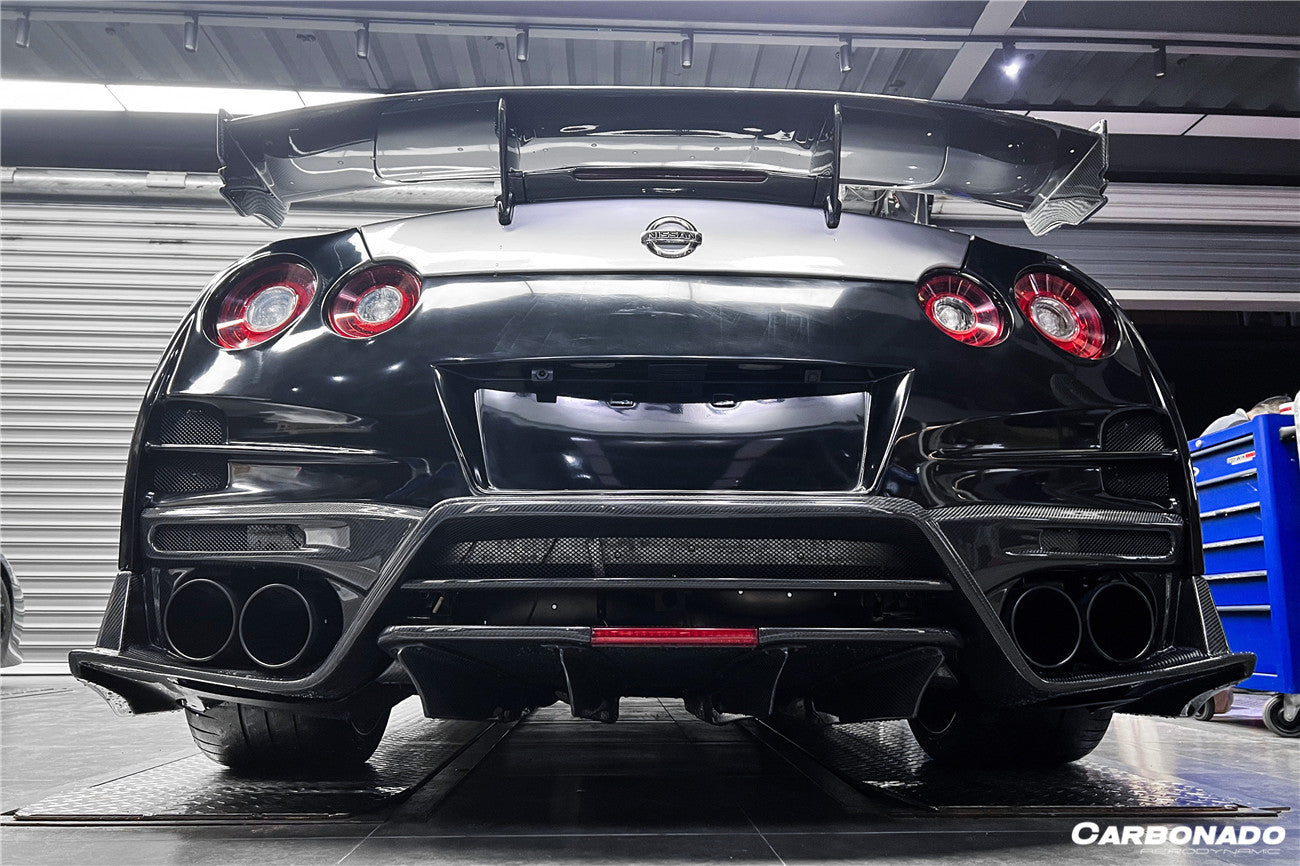 2008-2023 Nissan GTR R35 CBA DBA EBA TS Style Rear Bumper with Diffuser Undertray And Fins - DarwinPRO Aerodynamics
