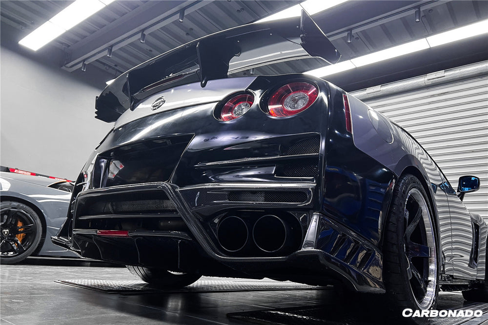 2008-2023 Nissan GTR R35 CBA DBA EBA TS Style Rear Bumper with Diffuser Undertray And Fins - DarwinPRO Aerodynamics