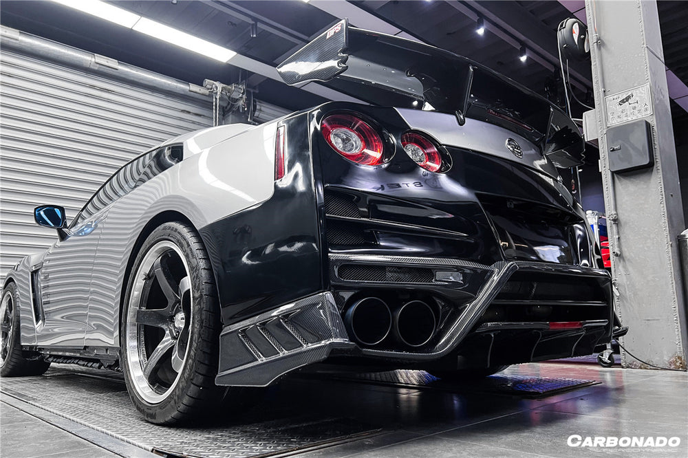 2008-2023 Nissan GTR R35 CBA DBA EBA TS Style Rear Bumper with Diffuser Undertray And Fins - DarwinPRO Aerodynamics