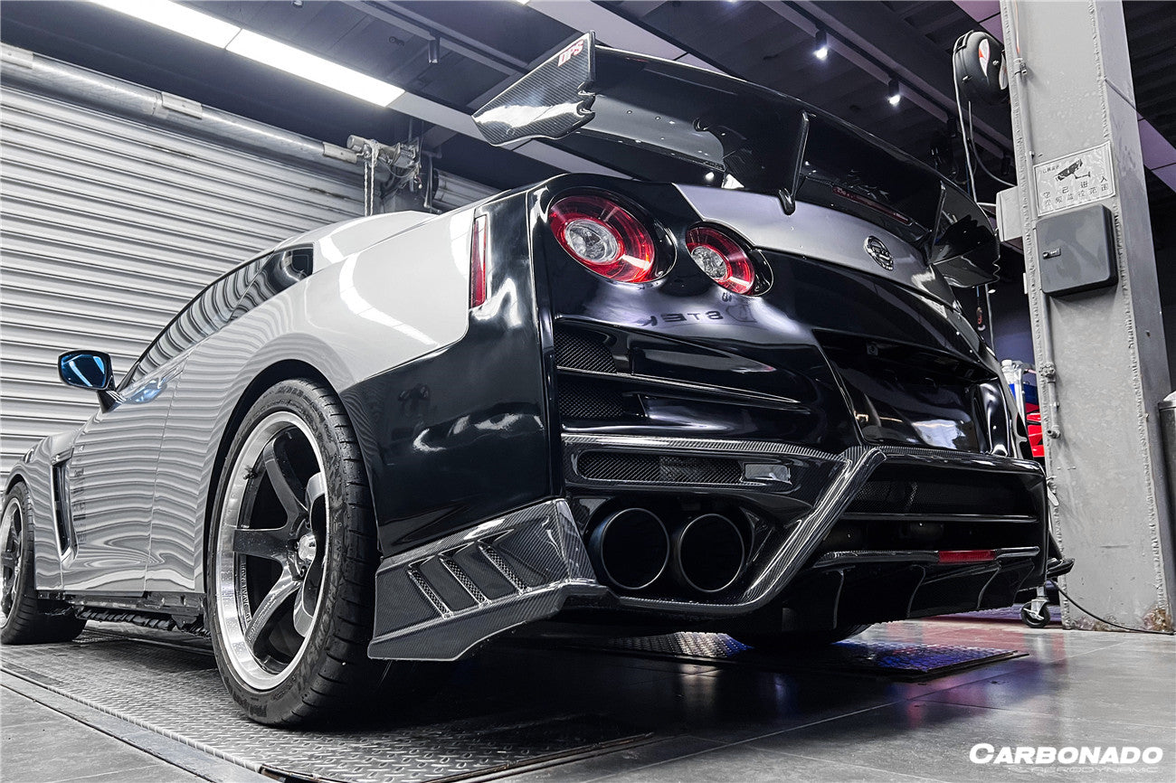 2008-2023 Nissan GTR R35 CBA DBA EBA TS Style Rear Bumper with Diffuser Undertray And Fins - DarwinPRO Aerodynamics