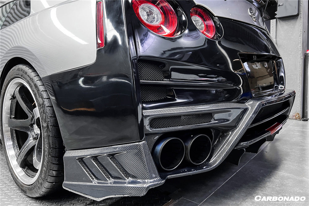2008-2023 Nissan GTR R35 CBA DBA EBA TS Style Rear Bumper with Diffuser Undertray And Fins - DarwinPRO Aerodynamics