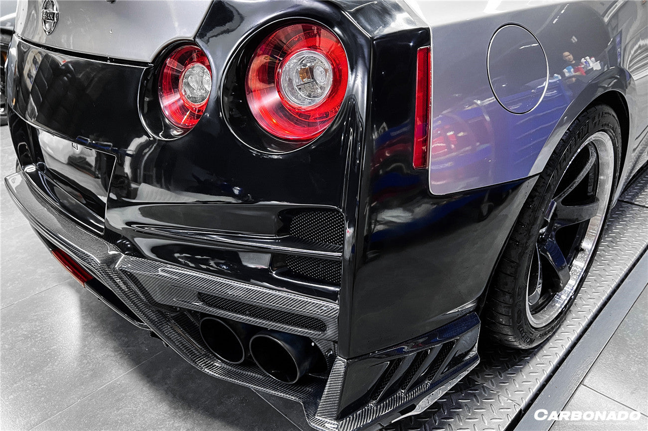 2008-2023 Nissan GTR R35 CBA DBA EBA TS Style Rear Bumper with Diffuser Undertray And Fins - DarwinPRO Aerodynamics