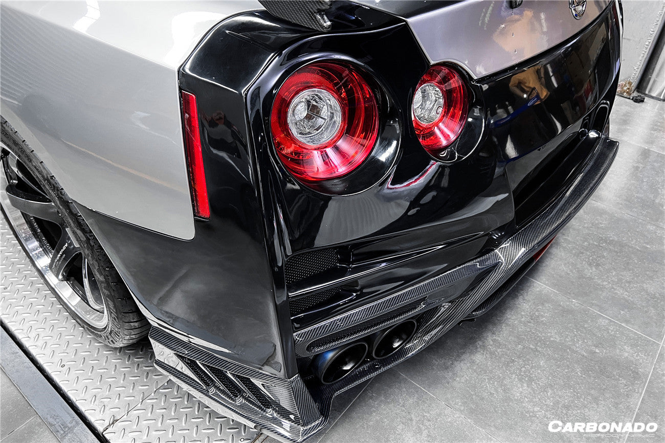 2008-2023 Nissan GTR R35 CBA DBA EBA TS Style Rear Bumper with Diffuser Undertray And Fins - DarwinPRO Aerodynamics