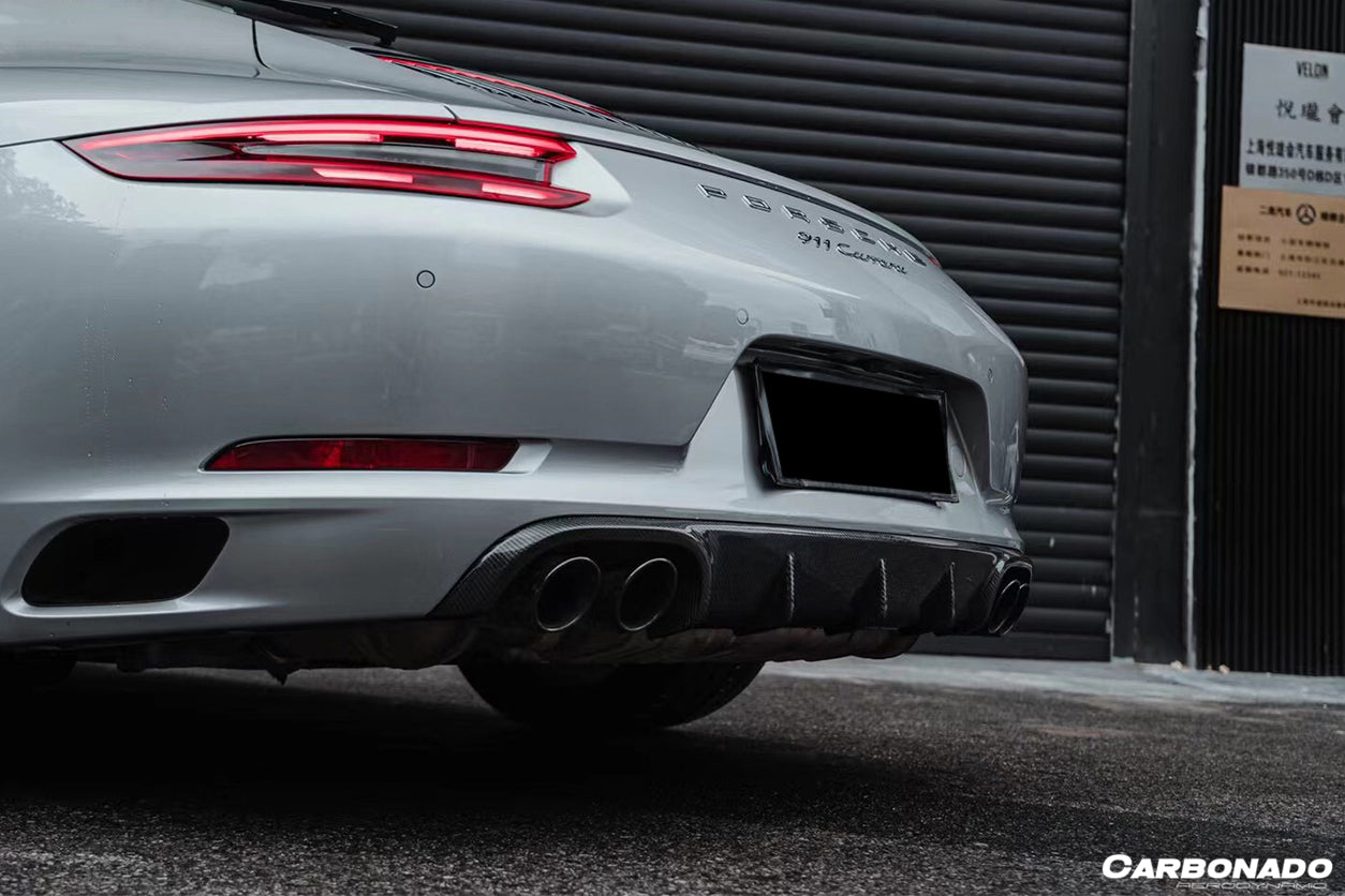 2016-2019 Porsche 911 991.2 Carrera/Targa/S/4S/GTS OD Style - Labio trasero de escape cuádruple